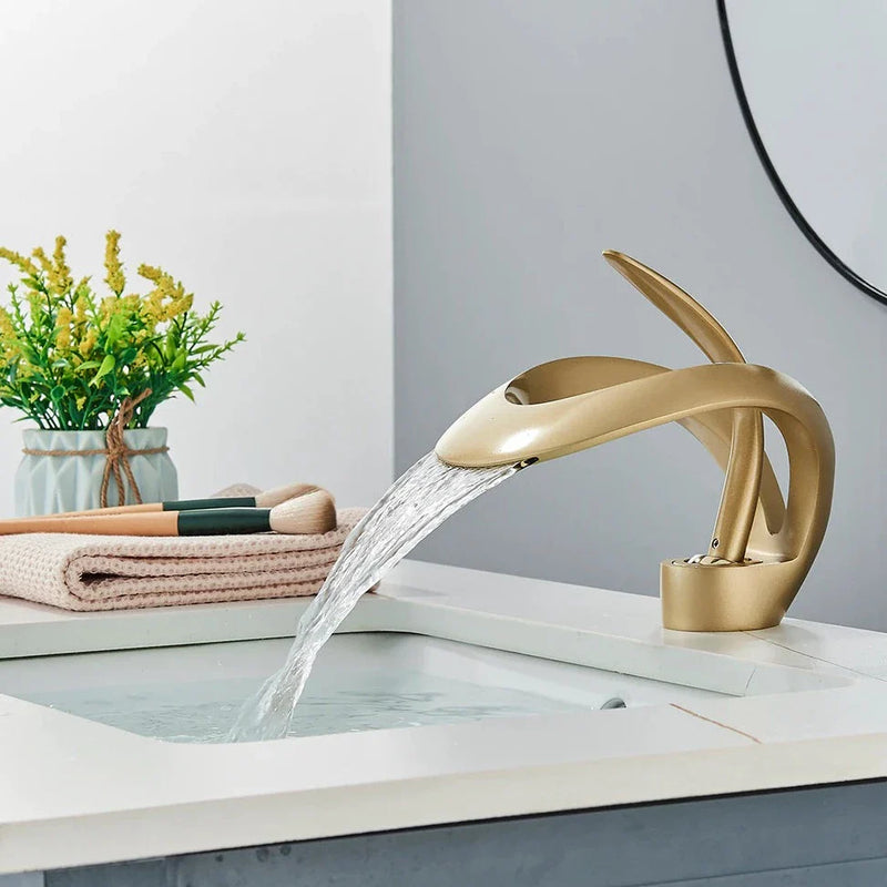 Modern Curved Bathroom Faucet