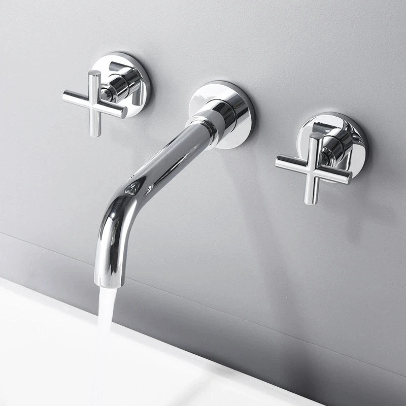 Retro Two-Handle Wall Mounted Faucet